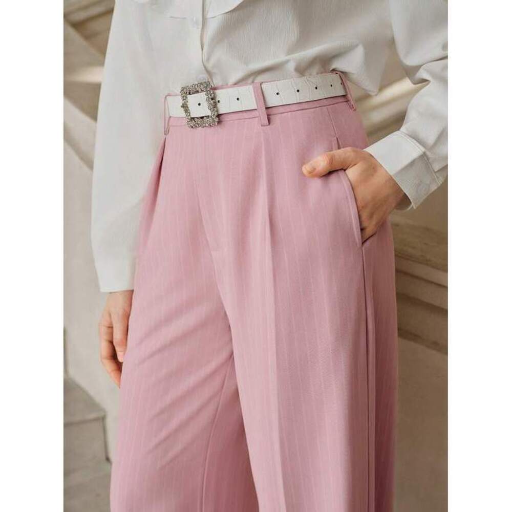 Anewsta Stylish Striped Wide Leg Trousers, Versatile For Commuting, Suitable For - Picture 5 of 7